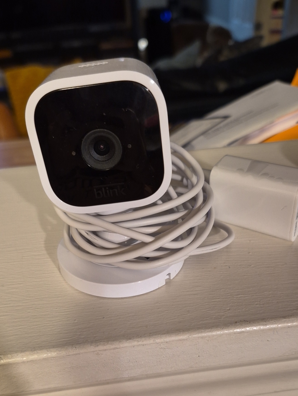 Blink Mini Compact Indoor Security Camera - White